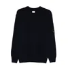 C.p. Company Logo Crewneck Sweater In Black