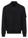 C.p. Company Lens-detail Bomber Jacket In Black