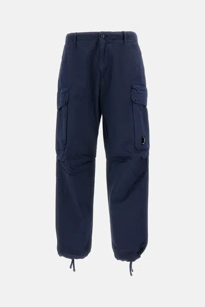 C.p. Company Boxy Fit Cargo Pants With Multi-pocket Design In Blue
