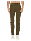 C.p. Company Cargo Stretch-cotton Trousers With Multiple Pockets In Green
