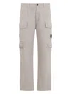 C.p. Company Lens-detail Cargo Pants In Nude & Neutrals
