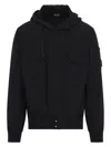 C.p. Company Chrome-r Lens Hooded Jacket In Black