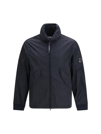 C.p. Company Men Chrome-r Lens Short Jacket In Blue