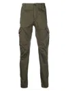 C.p. Company Cargo Stretch-cotton Trousers With Multiple Pockets In Green