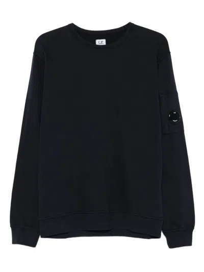 C.p. Company Men Cotton Crewneck Sweatshirt In Blue