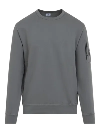 C.p. Company Men Cotton Crewneck Sweatshirt In Gray