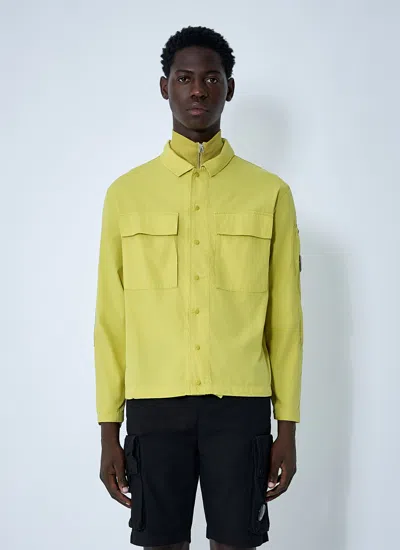 C.p. Company Men Cotton Overshirt In Yellow