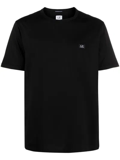 C.p. Company Men Cotton T-shirt With Logo In Black
