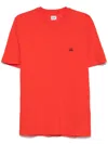 C.p. Company Men Cotton T-shirt With Logo In Red