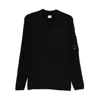 C.p. Company Logo Crewneck Sweater In Black