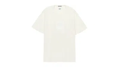 Pre-owned C.p. Company Men's  Center Logo Short Sleeve T-shirt In White