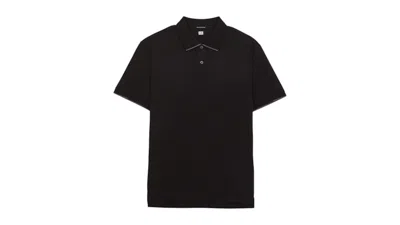 Pre-owned C.p. Company Men's  Collar Short Sleeve T-shirt In Black
