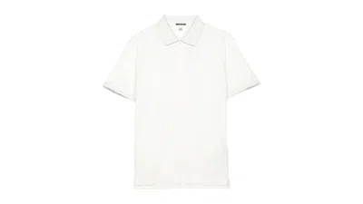 Pre-owned C.p. Company Men's  Collar Short Sleeve T-shirt In Ivory In White
