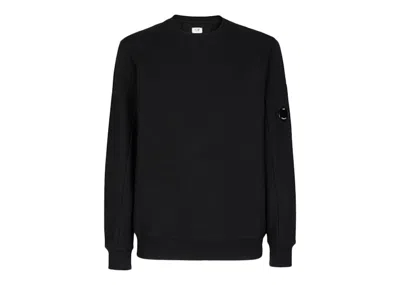 Pre-owned C.p. Company Men's  Diagonal Raised Fleece Sweatshirt In Black