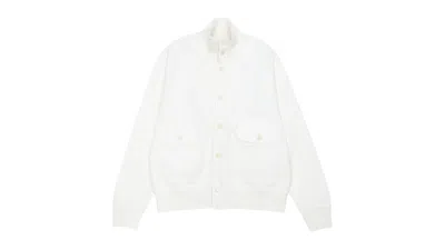 Pre-owned C.p. Company Men's  Logo Cardigan In White