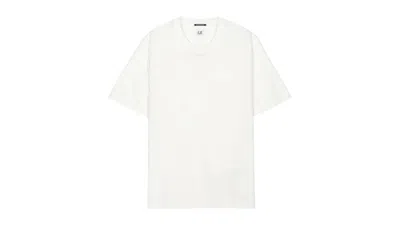 Pre-owned C.p. Company Men's  Logo Short Sleeve T-shirt In White