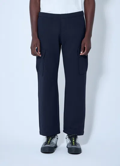 C.p. Company Men Diagonal Raised Fleece Cargo Pants In Blue