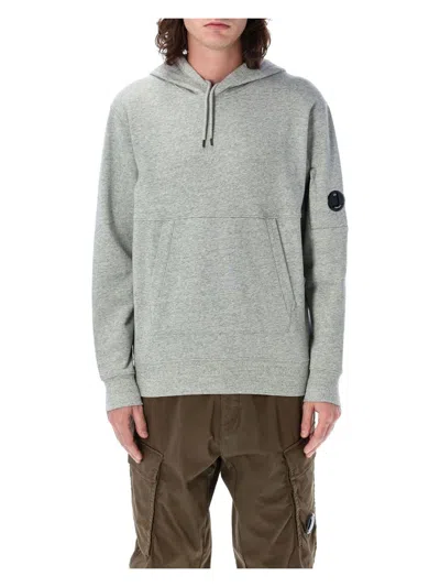 C.P. COMPANY MEN'S DIAGONAL RAISED FLEECE LENS HOODED SWEATSHIRT