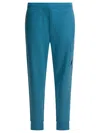 C.p. Company Diagonal Raised Fleece Sweatpants Trousers Light Blue In Blue