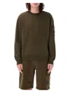 C.p. Company C.p.company Fleece Lens Sweatshirt In Ivy Green