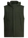 C.p. Company Hooded Sleeveless Vest Featuring Back Detail In Green