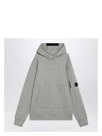 C.P. COMPANY MEN'S GRAY COTTON HOODIE