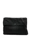 C.p. Company Herringbone Shoulder Bag Adjustable Strap Handle In Black