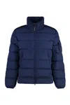 C.p. Company Lens-detailed Zipped Down Jacket In Blue