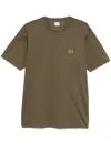 C.p. Company Crew Neck Patch Cotton T-shirt In Brown
