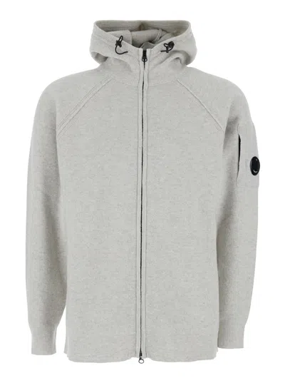 C.p. Company Men Knitwear Cardigan In Lambswool Grs In Gray