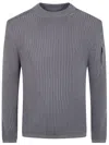 C.p. Company Knitwear Crew Neck In Re-wool Clothing In Gray