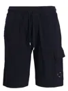 C.p. Company C.p.company Light Fleece Lens Short In Ttleclipse