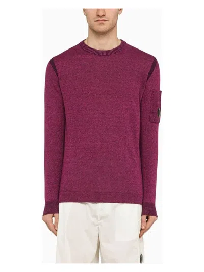 C.P. COMPANY MEN'S LINEN-BLEND CREW-NECK SWEATER
