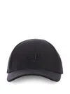 C.p. Company Logo-embroidered Baseball Cap In Black