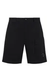 C.p. Company C.p.company Logo Cargo Shorts In Black