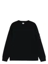 C.p. Company Cp Company Diagonal Raised Fleece Crew Neck Lens Sweatshirt In Blue