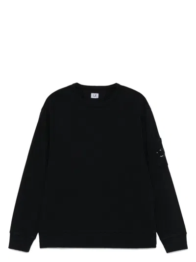 C.P. COMPANY MEN'S LOGO COTTON CREWNECK SWEATSHIRT