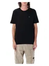 C.p. Company Blue T-shirt With Logo Printed On The Front In Black