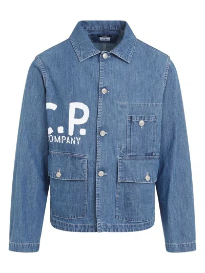 C.p. Company Cp Company Cotton Jacket In Blue Fabric