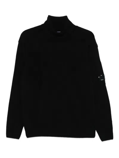 C.P. COMPANY C.P. COMPANY MEN LOGO WOOL TURTLE-NECK SWEATER
