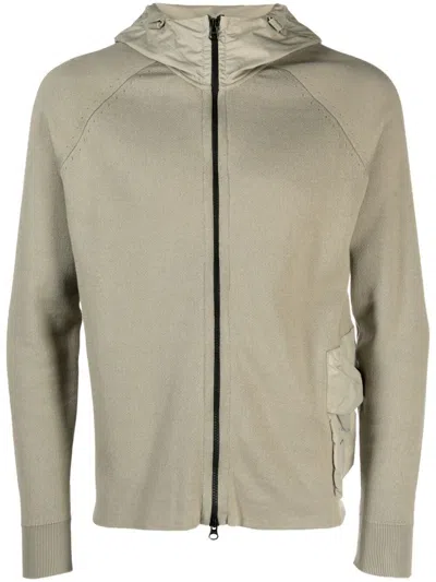 C.p. Company Men Metropolis Series Double Mixed Zipped Hoodie In Green