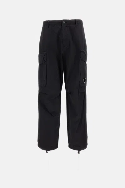 C.p. Company Men Micro-reps Cargo Trousers With A Large Lens In Black