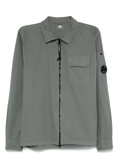 C.P. COMPANY MEN'S ORGANIC GABARDINE FULL ZIP OVERSHIRT