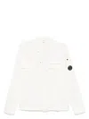 C.p. Company C.p.company Organic Gabardine Lens Shirt In Gauzewhite