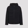 C.p. Company C.p.company Total Eclipse Shell Padded Hooded Lens Jacket In Black