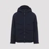 C.p. Company C.p.company Total Eclipse Shell Padded Hooded Lens Jacket In Blue