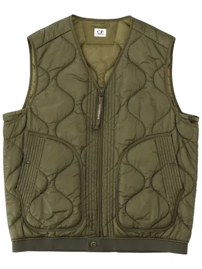 C.p. Company Men Padded Vest In Green