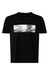 C.p. Company C.p.company Cotton T-shirt With Print In Black