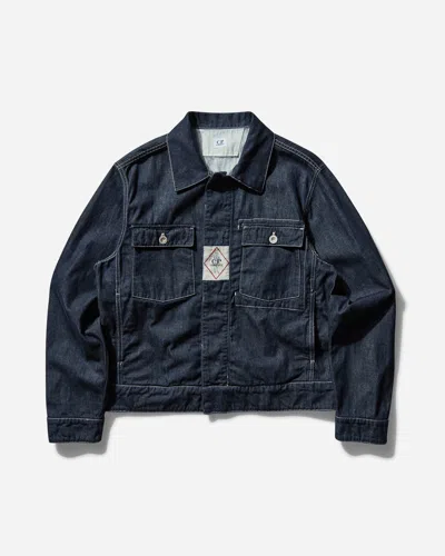 C.P. COMPANY MEN S 3/1 PLATED DENIM SHORT JACKET