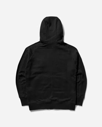 C.p. Company Men S Diagonal Raised Fleece Goggle Zipped Hoodie In Black